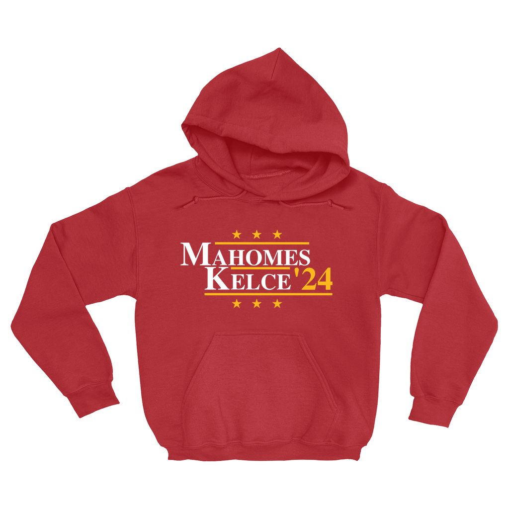 Mahomes and Kelce 2024 Election Parody Pullover Hoodie