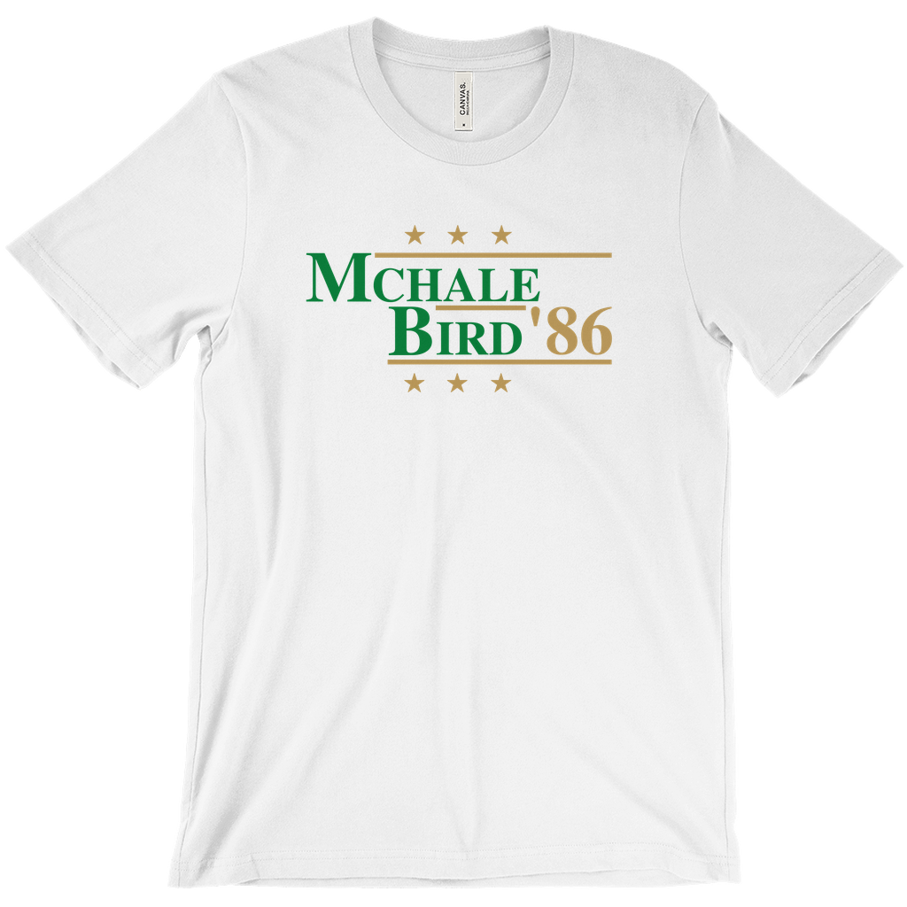 McHale and Bird 1986 Retro Election Parody T-shirt