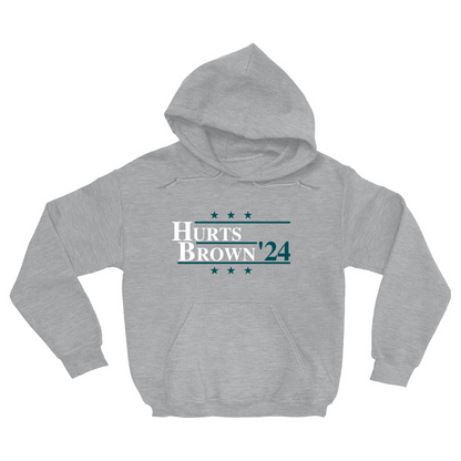 Hurts and Brown 2024 Election Parody Pullover Hoodie