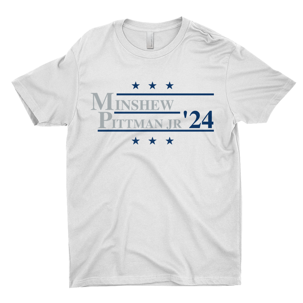 Minshew and Pittman Jr. 2024 Election Parody T-shirt