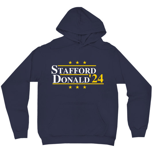 Stafford and Donald 2024 Election Parody Pullover Hoodie