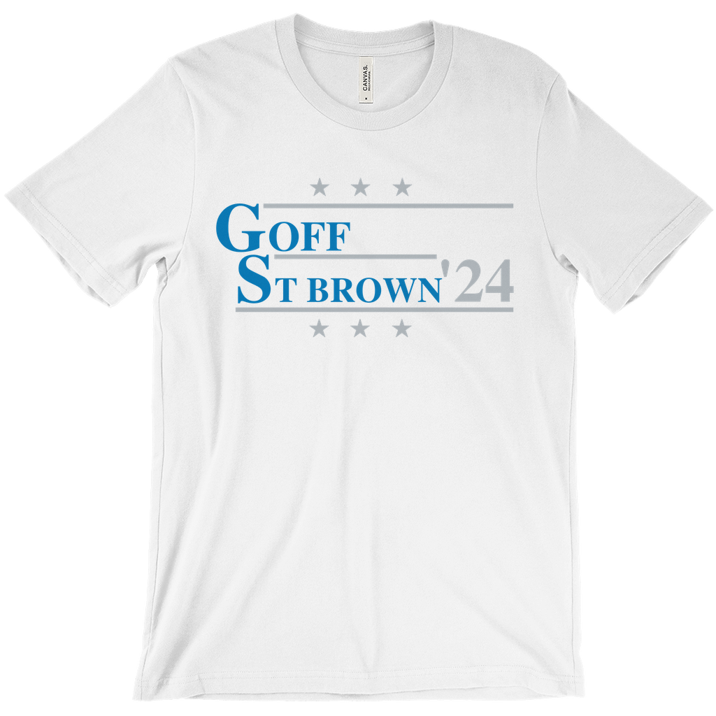 Goff and St. Brown 2024 Election Parody T-shirt