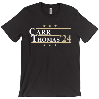 Carr and Thomas 2024 Election Parody T-shirt