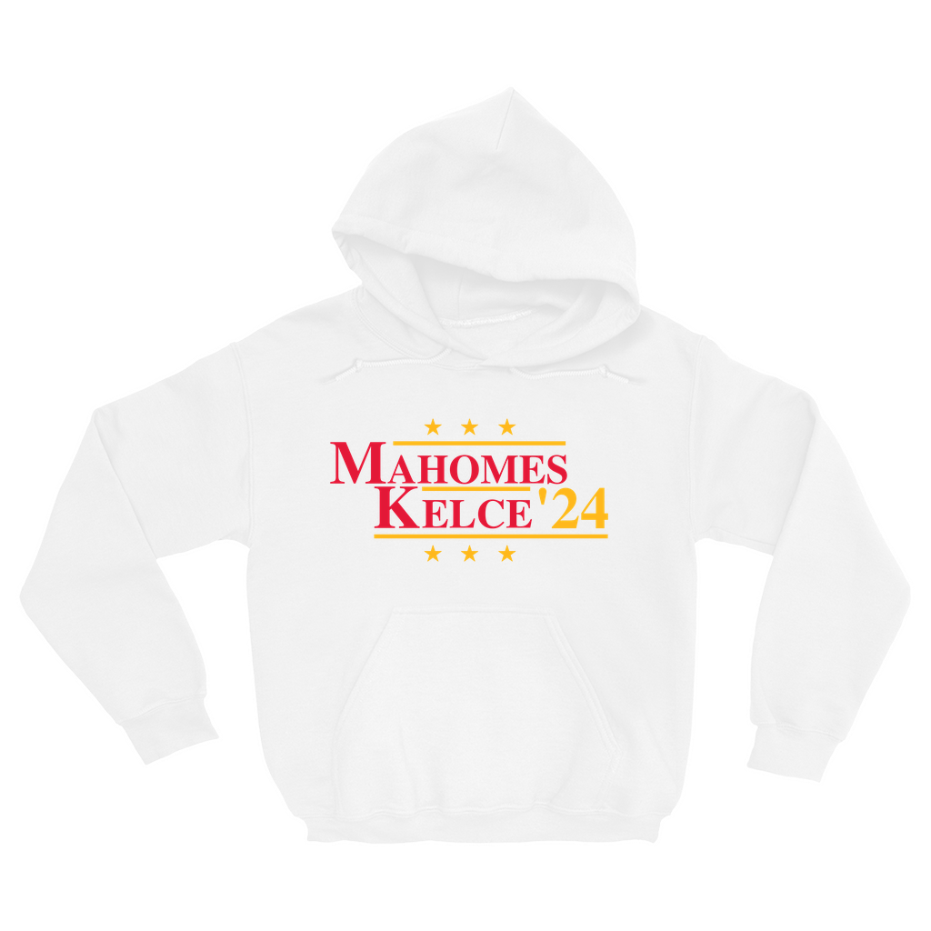 Mahomes and Kelce 2024 Election Parody Pullover Hoodie