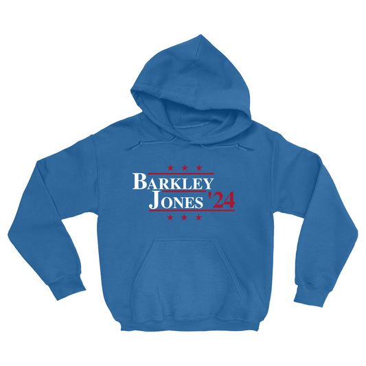 Barkley and Jones 2024 Election Parody Pullover Hoodie