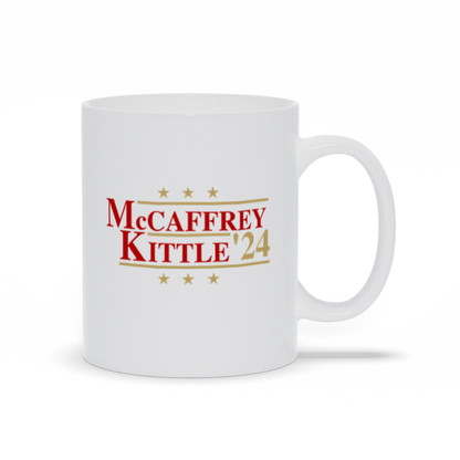 McCaffrey and Kittle 2024 Election Parody Coffee & Tea Mug