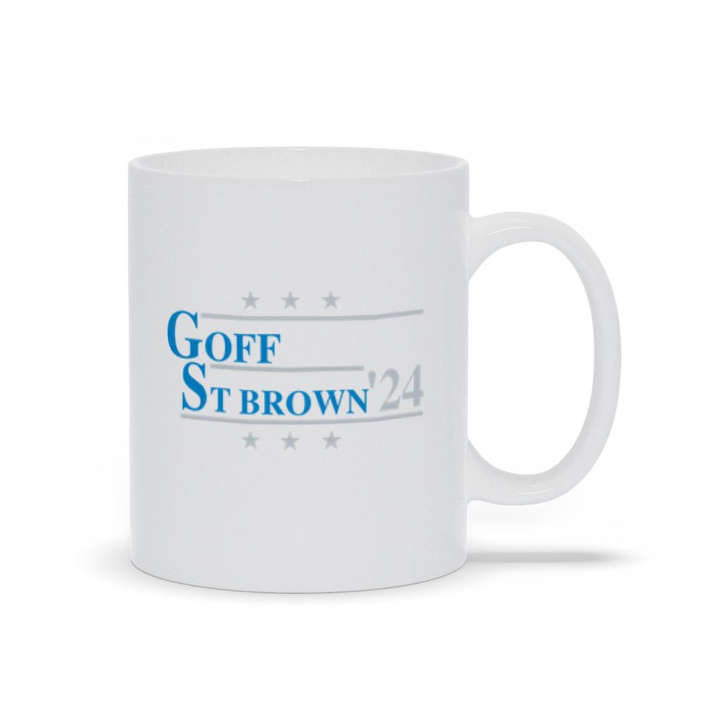 Goff and St. Brown 2024 Election Parody Coffee & Tea Mug