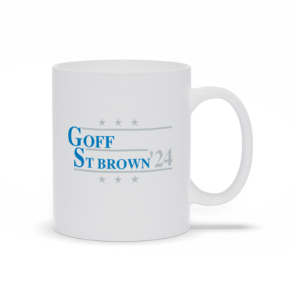 Goff and St. Brown 2024 Election Parody Coffee & Tea Mug