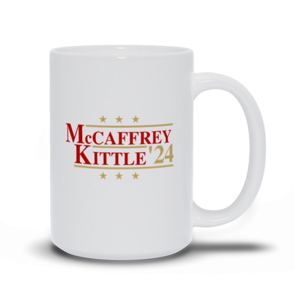 McCaffrey and Kittle 2024 Election Parody Coffee & Tea Mug